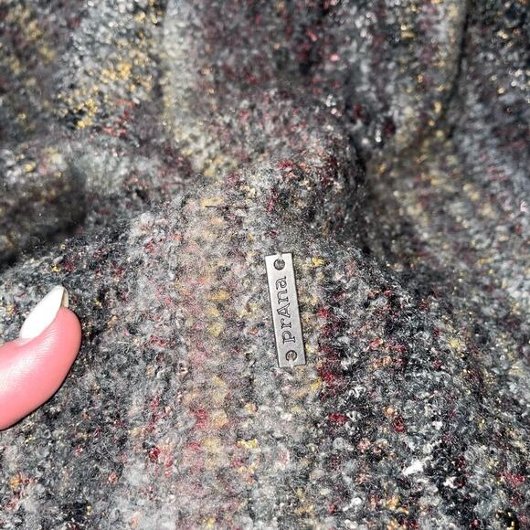Prana Sabina Marled Yarn Duster Sweater Wool Blend Pockets Open Cardigan SZ M - Picture 8 of 12